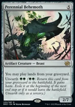 MTG Magic the Gathering Perennial Behemoth (202/399) The Brothers' War NM - Image 1