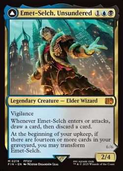 MTG Emet-Selch, Unsundered // Hades, Sorcerer of Eld - Final Fantasy #218 Foil - Image 1