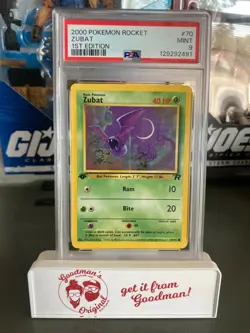 2000 Pokemon Team Rocket - 1ST EDITION ZUBAT #70 - PSA 9 Mint, Fresh Slab - Image 1