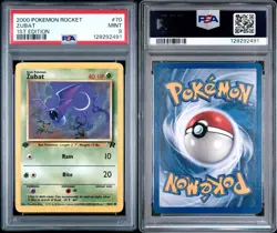 2000 Pokemon Team Rocket - 1ST EDITION ZUBAT #70 - PSA 9 Mint, Fresh Slab - Image 3