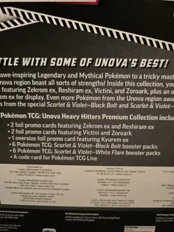 Pokemon Unova Heavy Hitters Costco Premium Collection Black Bolt White Flare - Image 3