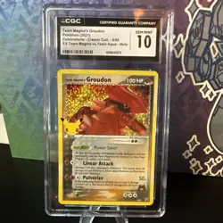 2021 POKEMON CELEBRATIONS CLASSIC COLL #9 TEAM MAGMA'S GROUDON-HOLO CGC 10 - Gem - Image 1