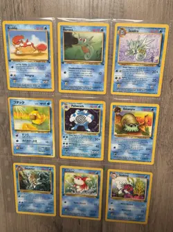 WOTC Pokemon 1st Edition Water Lot 9x NM - 4x 1st Ed + 1 Holo - Image 1