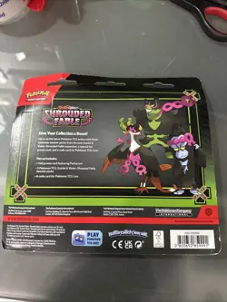 Pokemon TCG - Scarlet & Violet: Shrouded Fable - 3 Pack Blister Pecharunt Sealed - Image 3