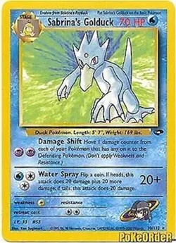 Pokemon TCG Sabrina's Golduck Gym Challenge 30 Regular Unlimited Rare - Image 1