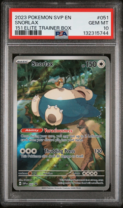 Full Art - Snorlax Pokemon Scarlet & Violet Black Star Promo PSA 10 GEM MT - Image 1