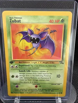 Pokemon TCG Zubat 1st Edition Fossil Set 57/62 1999. Never Played, NM! - Image 1
