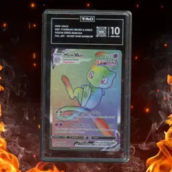 Pokemon Fusion Strike MEW VMAX 268/264 Secret Rare Rainbow TAG 10 - Image 1