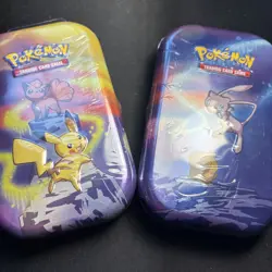 Pokemon Kanto Power Vulpix & Pikachu and Mew & Psyduck Mini Tin New Sealed (L24) - Image 1