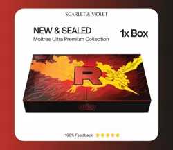 In HAND - NEW Pokemon TCG Team Rocket's Moltres ex Ultra Premium Collection UPC - Image 1