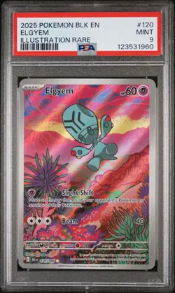 2025 POKEMON BLK EN-BLACK BOLT ELGYEM #120 ILLUSTRATION RARE MINT 9 - Image 1