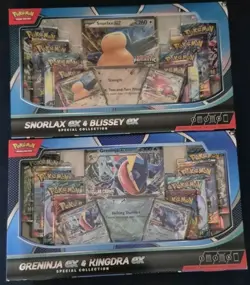 🔥 Pokemon Snorlax Blissey Ex Greninja Kingdra Ex Special Collection Box Lot Set - Image 1