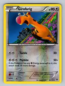 Girafarig 82/119 Reverse Holo XY - Phantom Forces NM - LP Pokemon TCG - Image 1