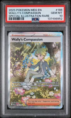 2025 Pokemon Mega Evolution Base #186 SIR Wally's Compassion PSA 10 Gem Mint - Image 1