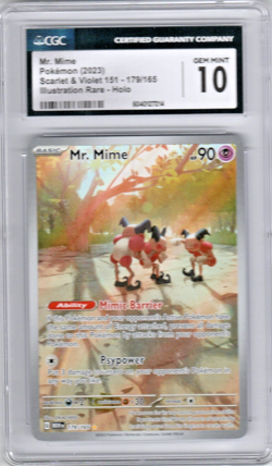 Mr Mime Pokemon S&V 151 Illustration Rare #179 CGC 10 Gem! - Image 1