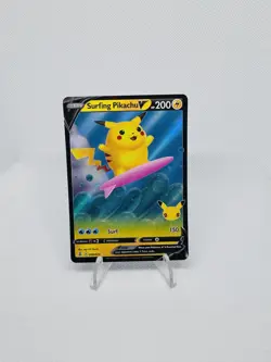 2021 Pokemon Celebrations Surfing Pikachu V 008/025 - Image 1