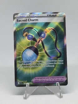 2025 Pokemon Phantasmal Flames Sacred Charm Full Art 122/094 FA - Image 1
