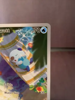 Pokemon TCG Oshawott 105/086 Sv: White Flare Illustration Rare Full Art Holo NM - Image 3