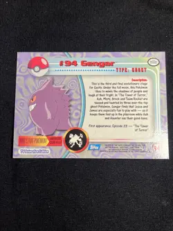2000 Topps Pokemon TV Animation Edition Series 2 Foil #94 Gengar - Image 4