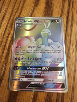 Pokemon Altaria GX NM Rainbow Rare Maelstrom GX 2018 72/70 Dragon Majesty - Image 1