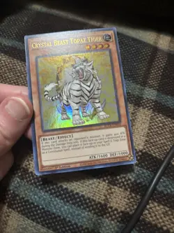 Yu-Gi-Oh! Crystal Beast Topaz Tiger BLCR-EN050 1st Edition Ultra Rare - Image 3