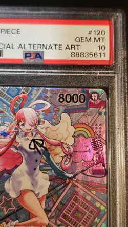 Bandai One Piece CCG Uta OP02-120 Awakening Foil Alt Art PSA 10 - Image 5