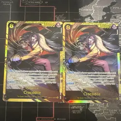 One Piece CCG OP14-120 SEC Crocodile Foil The Azure Sea’s Seven (LOT OF 2) NM - Image 1