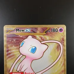 Mew ex 205/165 Gold Metal Pokemon Promo 151 Ultra Premium Collection Card - Image 2