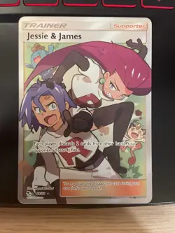 Pokemon TCG Jessie & James Trainer Full Art Ultra Rare Card 68/68 Hidden Fates - Image 1