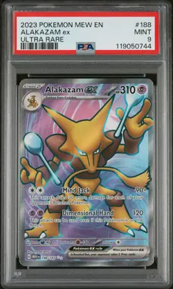 Alakazam ex - 188/165 - Pokemon 151 Full Art Ultra Rare Card PSA 9 - Image 1