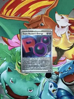 Team Rocket's Energy 182/182 Reverse Holo Destined Rivals Pokemon Card - NM - Image 1