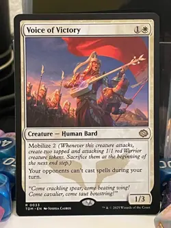 MTG: x1 Voice of Victory TDM Tarkir Dragonstorm 33 RARE M/NM 1x - Image 1