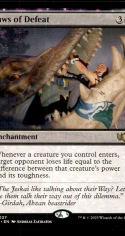 Jaws of Defeat LP Light Play Tarkir Dragonstorm Commander MTG [12209] - Image 1