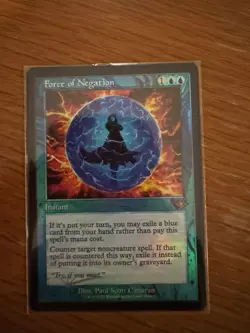 1x Force of Negation Retro Frame Foil Etched Modern Horizons MTG 9/40 LP x1 - Image 1