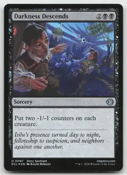 Darkness Descends U Foil Lorwyn Eclipsed 97 NM - Image 1