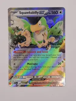 Squawkabilly ex - 169/193 - Pokemon Paldea Evolved Ultra Rare Card NM - Image 1