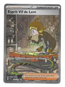 CARTE POKEMON DRESSEUR ESPRIT VIF DE LEM 243/191 ECARLATE ET VIOLET ETINCELLES D - Image 1