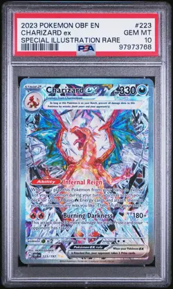 Pokemon 2023 OBF En-Obsidian Flames #125 Charizard EX PSA 10 - Image 1