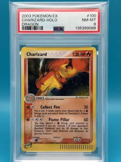 PSA 8 - 2003 Pokemon EX, Charizard - Halo Dragon - Image 1