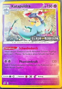 Pokemon KATAPULDRA 091/192 Clash der Rebellen Stamped Deutsch De Dragapult NM/M - Image 1