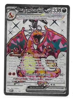 CARTE POKEMON DRACAUFEU EX 330 PV 215/197 ECARLATE ET VIOLET FLAMMES OBSIDIENNES - Image 1