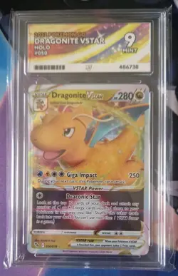 Pokemon TCG Dragonite VSTAR Pokemon GO 050/078 Holo ACE 9 Mint Pokemon Slab - Image 1