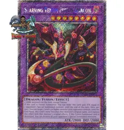 Yugioh 1x Starving Venom Fusion Dragon RA04-EN272 Platinum Secret Rare 1st Ed NM - Image 1
