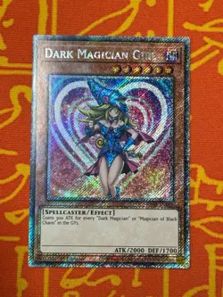 YUGIOH DARK MAGICIAN GIRL PLATINUM SECRET RARE 1ST NM RA03-EN123 MOVIE PACK - Image 1
