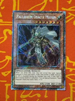 YUGIOH PALLADIUM ORACLE MAHAD PLATINUM SECRET RARE 1ST NM RA03-EN266 - Image 1