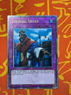 YUGIOH IMPERIAL ORDER QUARTER CENTURY SECRET RARE NEAR MINT RA03-EN106 - Image 1