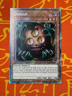 YUGIOH SANGAN PLATINUM SECRET RARE 1ST NM RA03-EN089 - Image 1