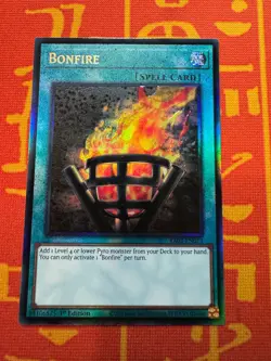 YUGIOH BONFIRE BONFIRE ULTIMATE RARE RA03-EN073 NM 25th BONANZA - Image 1