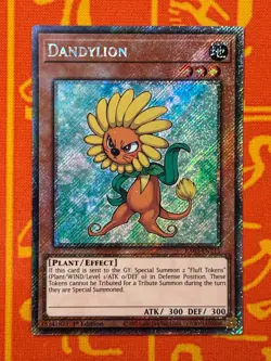 YUGIOH DANDYLION PLATINUM SECRET RARE NM RA03-EN211 - Image 1