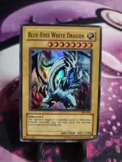 YUGIOH • BLUE-EYES WHITE DRAGON • SUPER RARE • SKE-001 - Image 1